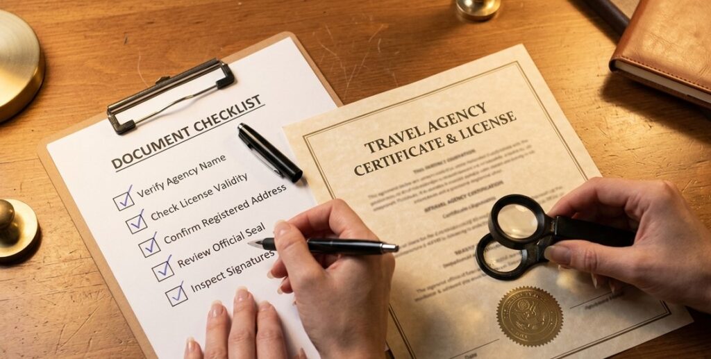 travel agency certificate